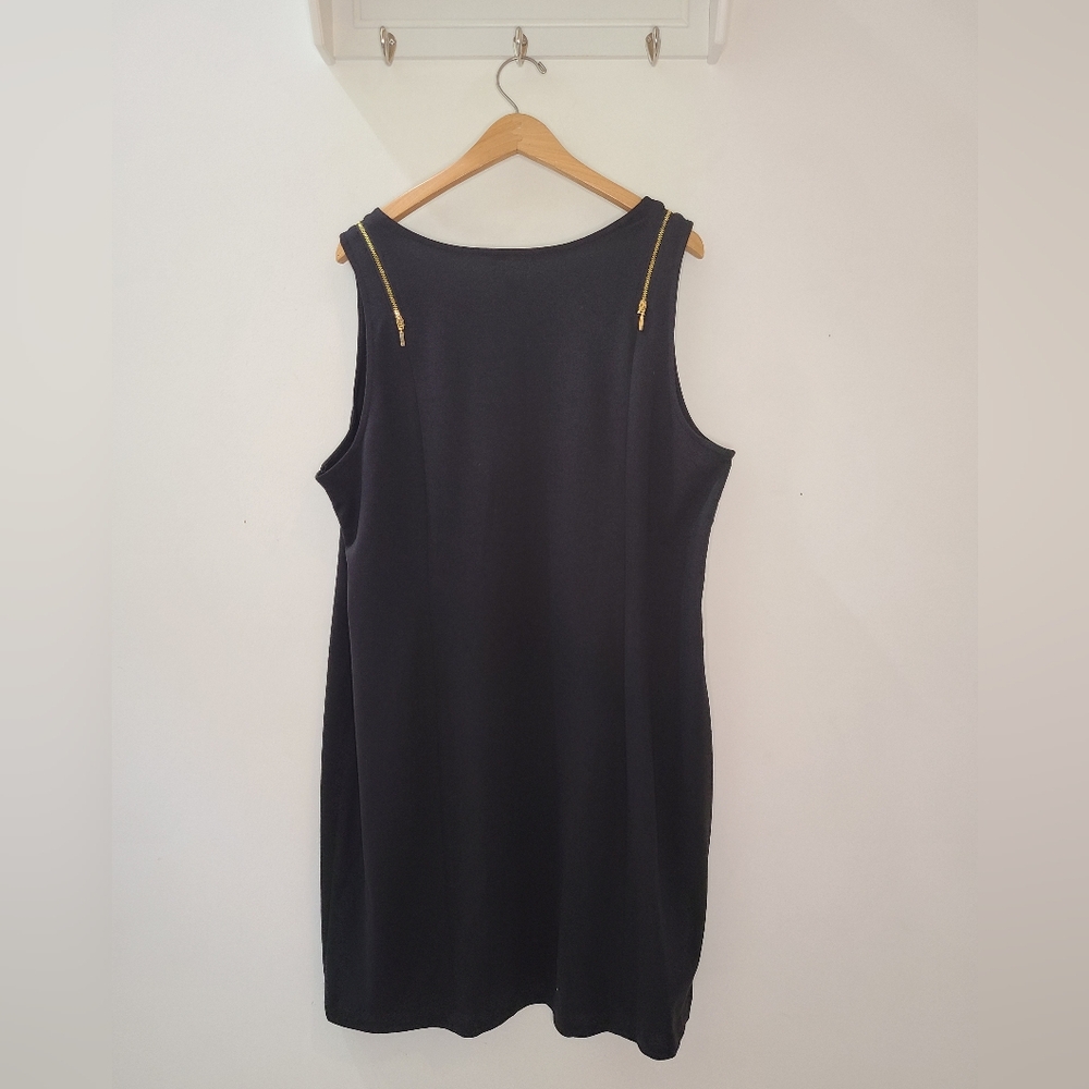 Lane Bryant Sleeveless Midi Dress Zipper Detail Black Sz 22 NWT - Picture 5 of 13
